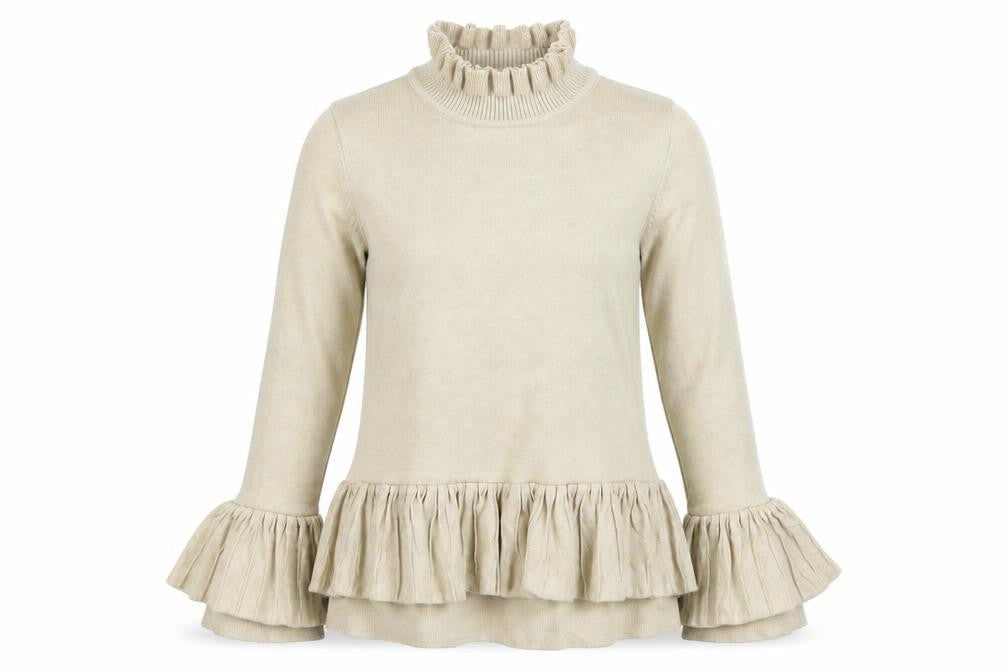 Preworn Womens Beige  Knit Pullover Jumper Size S