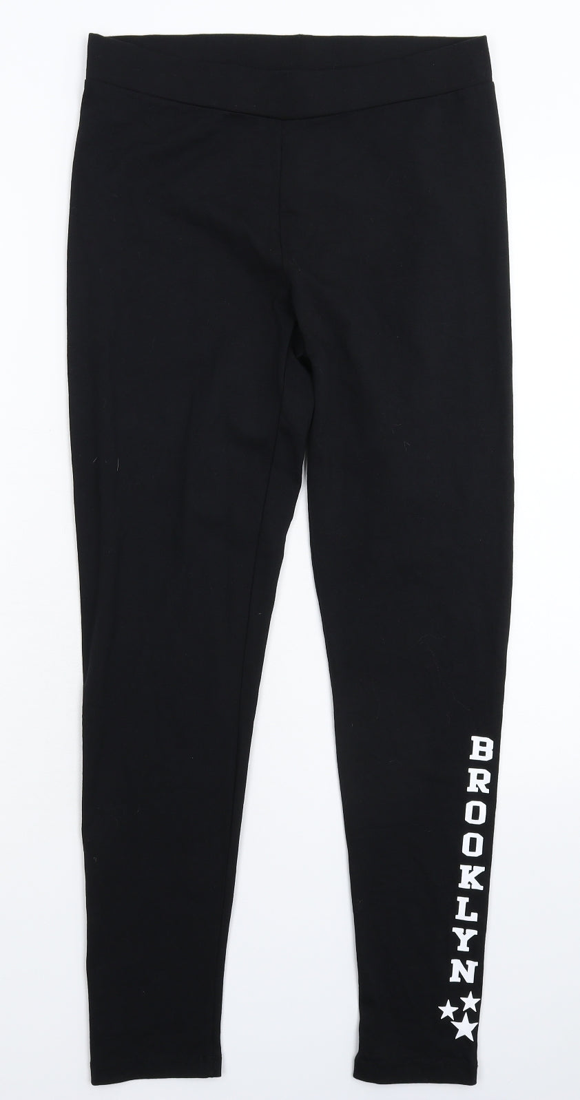 Rainbow Womens Black   Capri Leggings Size M L26 in