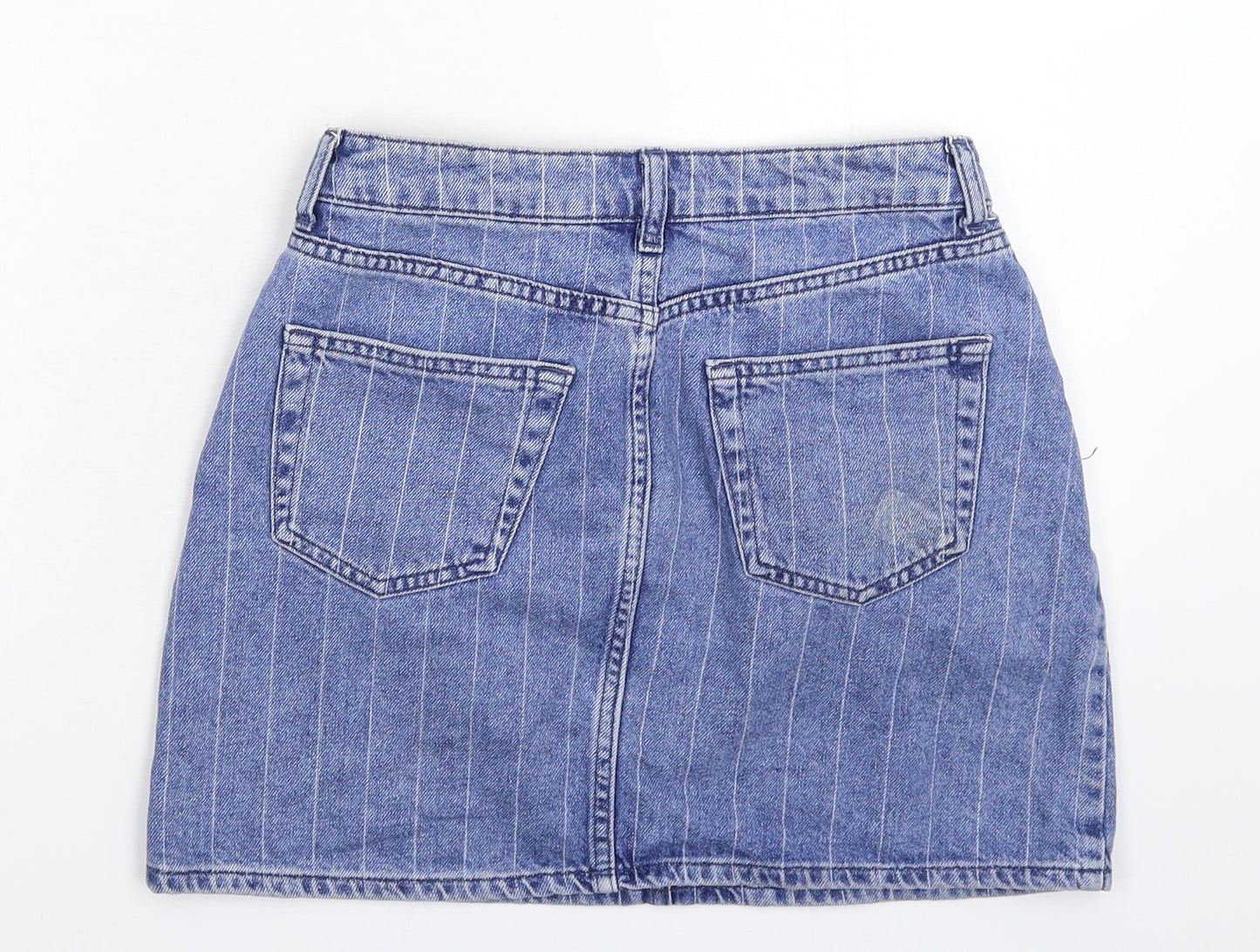 Denim & Co. Womens Blue  Denim Mini Skirt Size 8