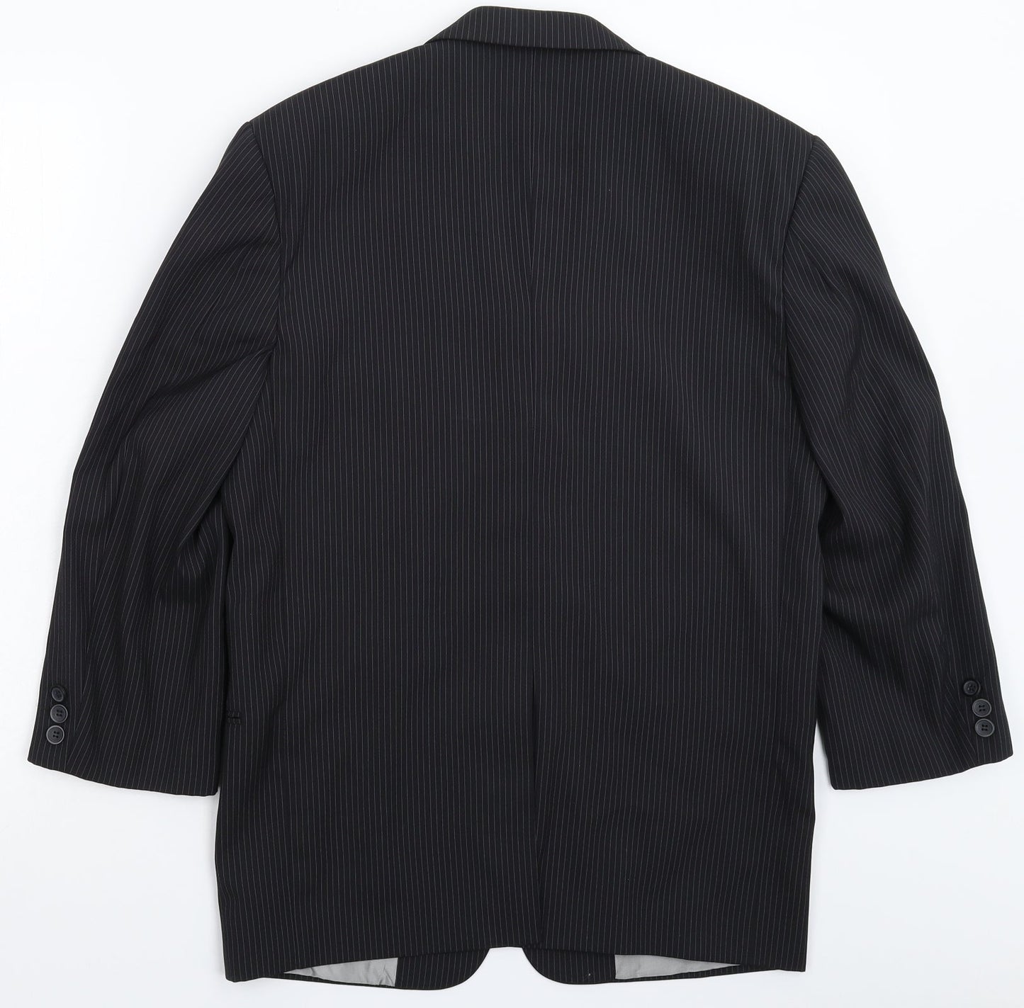 Device Womens Black Striped  Jacket Suit Jacket Size 16