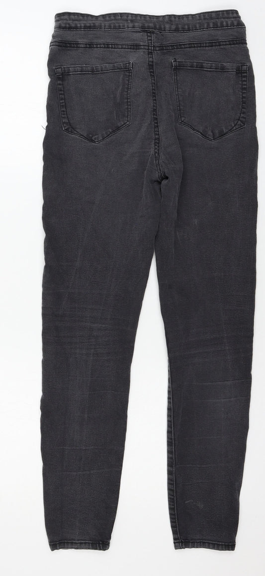 Denim & Co. Womens Grey  Denim Skinny Jeans Size 12 L28 in
