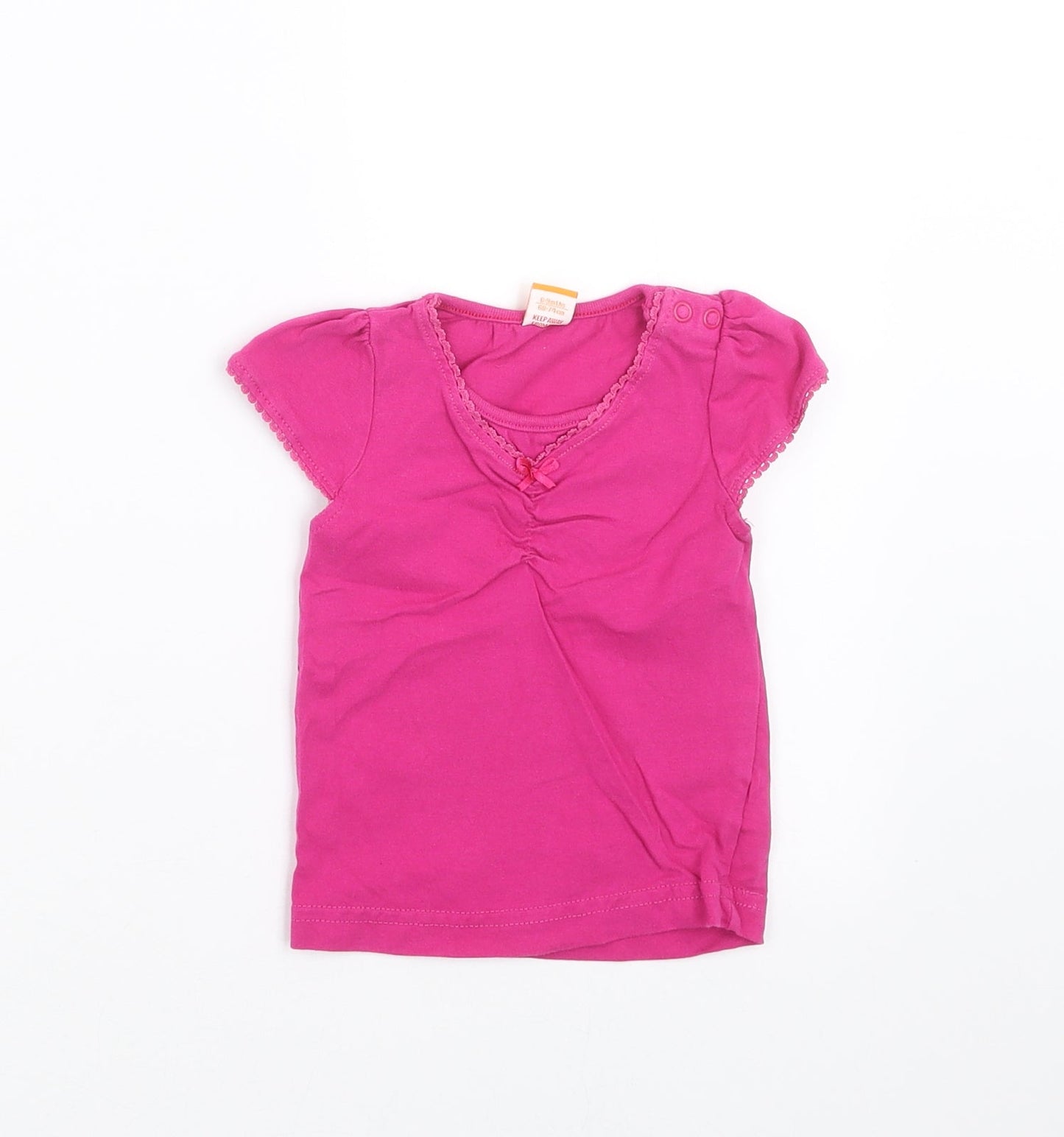 MINIMODE Girls Pink   Basic T-Shirt Size 6-9 Months