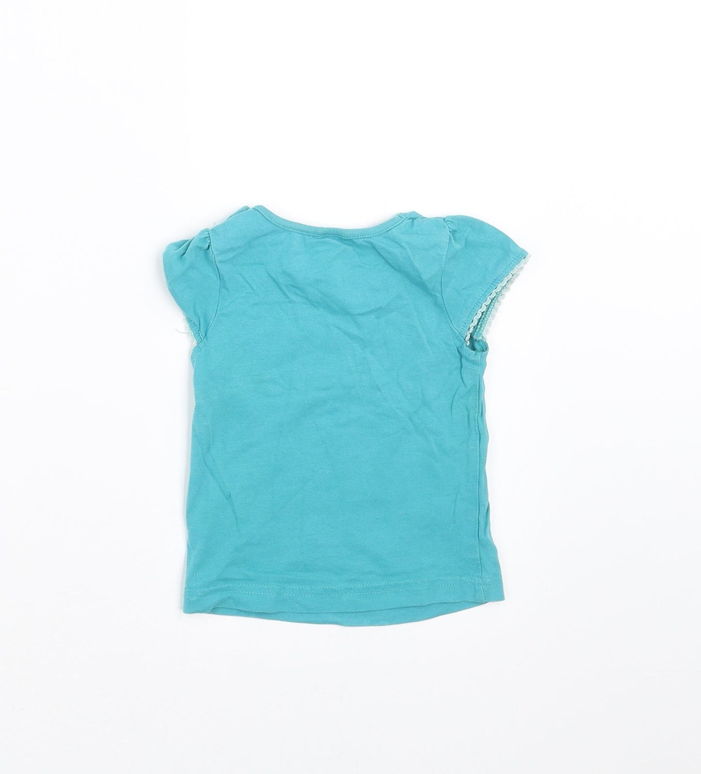 MINIMODE Girls Blue   Basic T-Shirt Size 6-9 Months