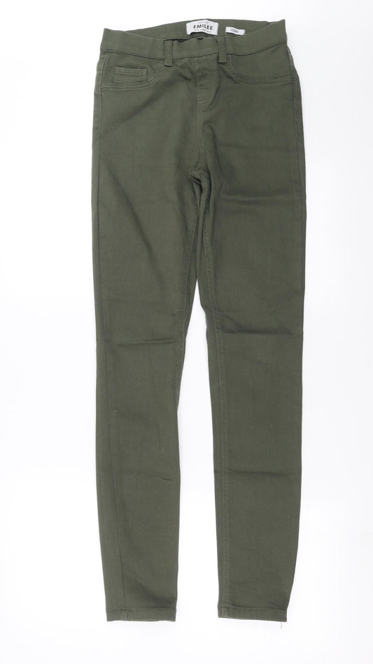 New Look Womens Green  Denim Jegging Jeans Size 8 L31 in