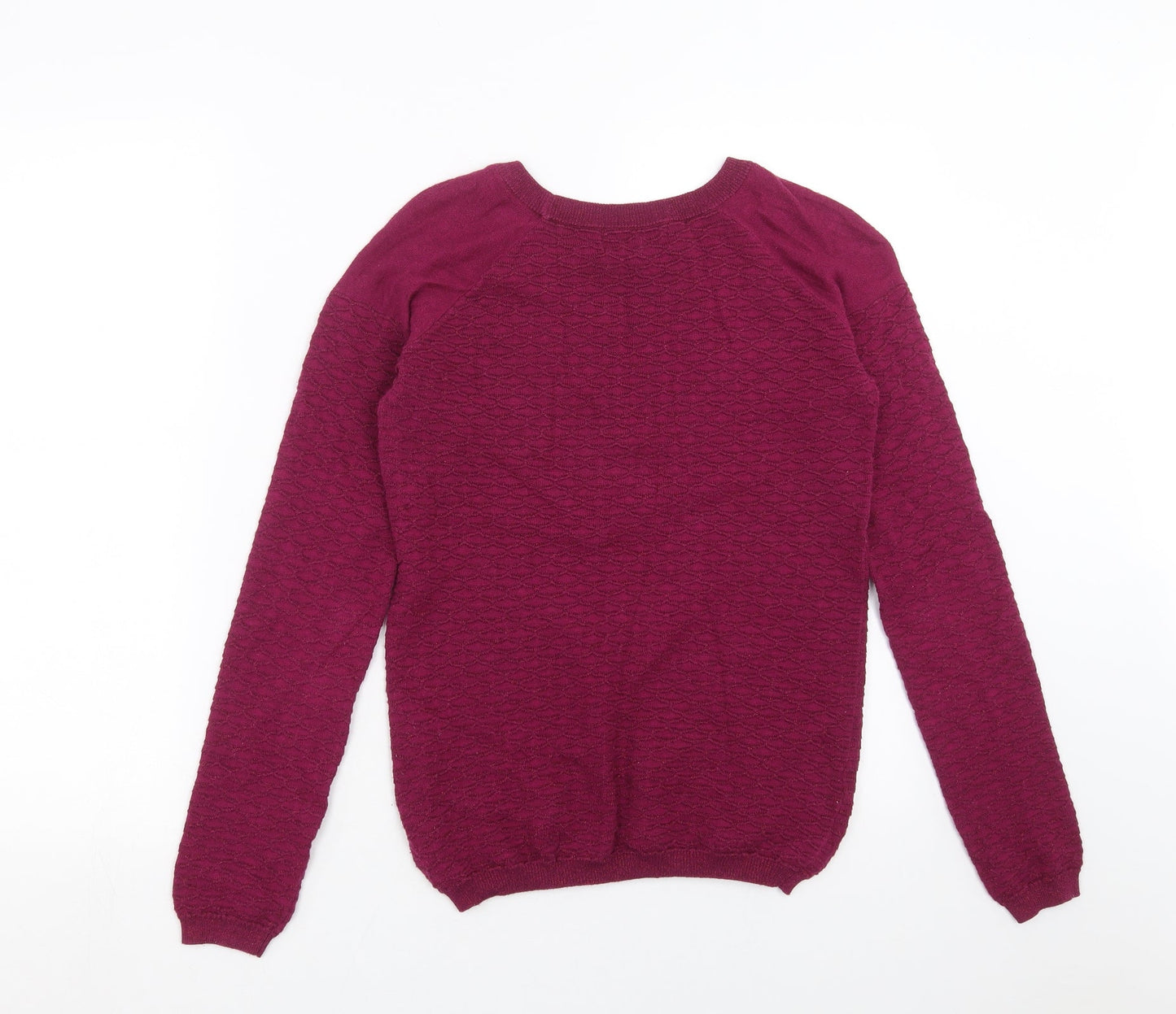 NEXT Womens Purple Geometric Knit Pullover Jumper Size 6
