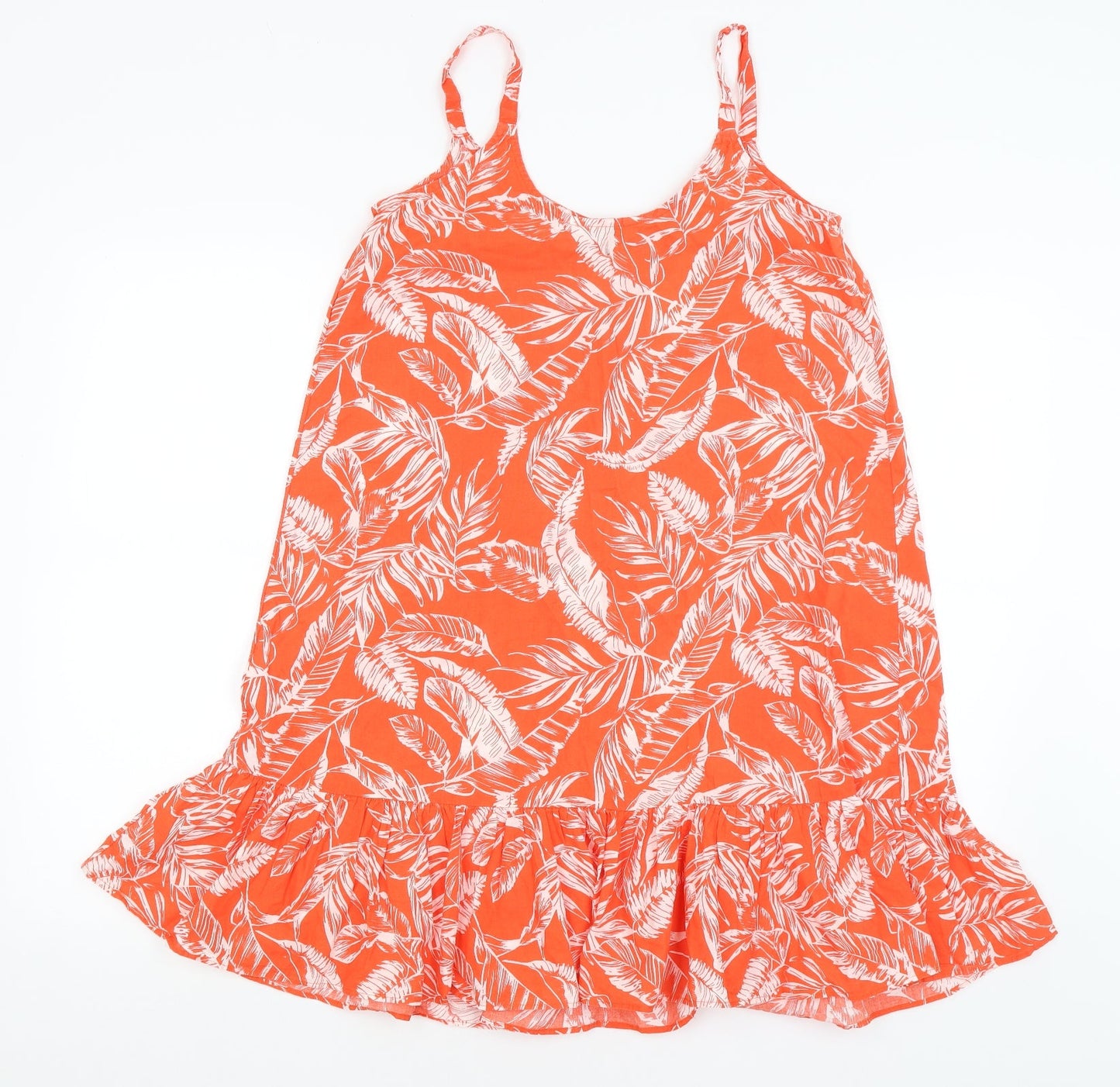F&F Womens Orange Floral  Mermaid  Size 8