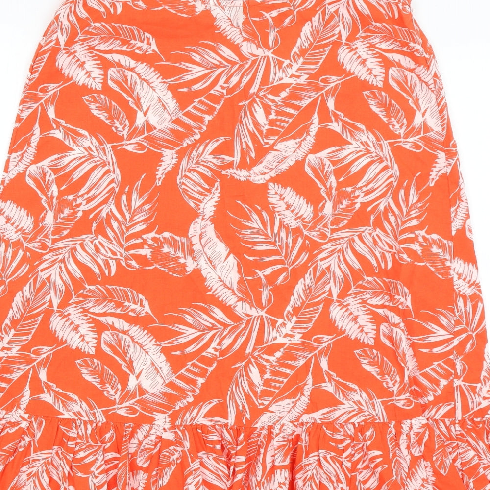 F&F Womens Orange Floral  Mermaid  Size 8
