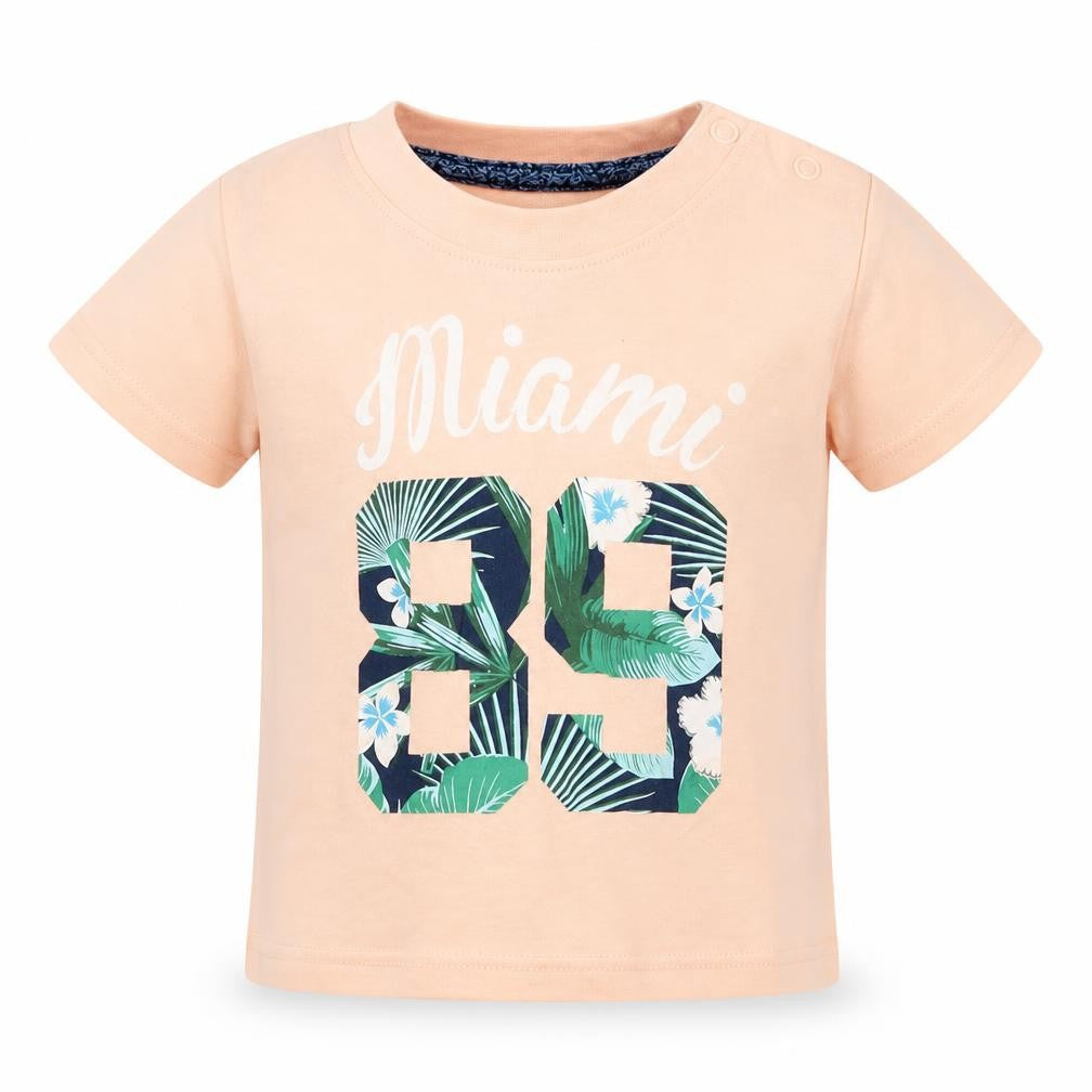 Front view of Early Days Baby Pink Basic T-Shirt, size 6-9, Months - Miami