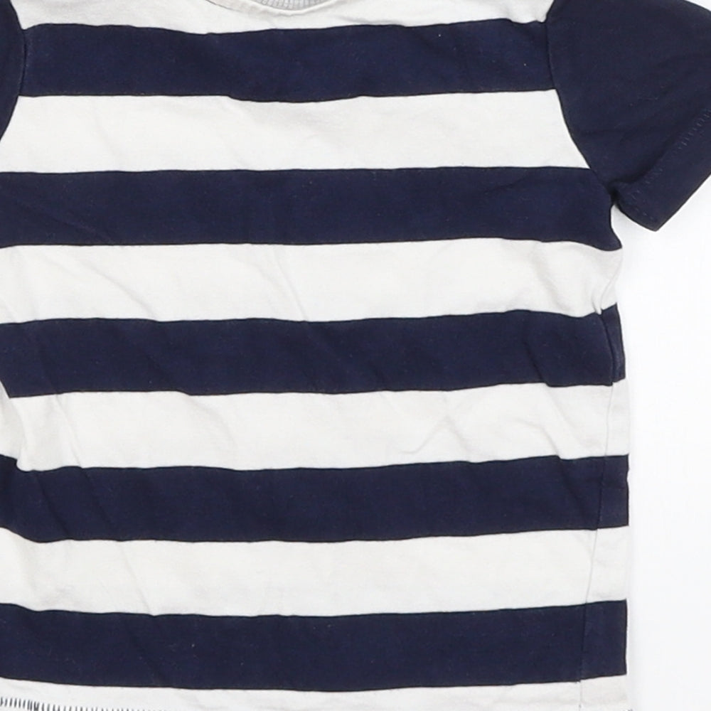 George Baby Blue Striped  Basic T-Shirt Size 6-9 Months
