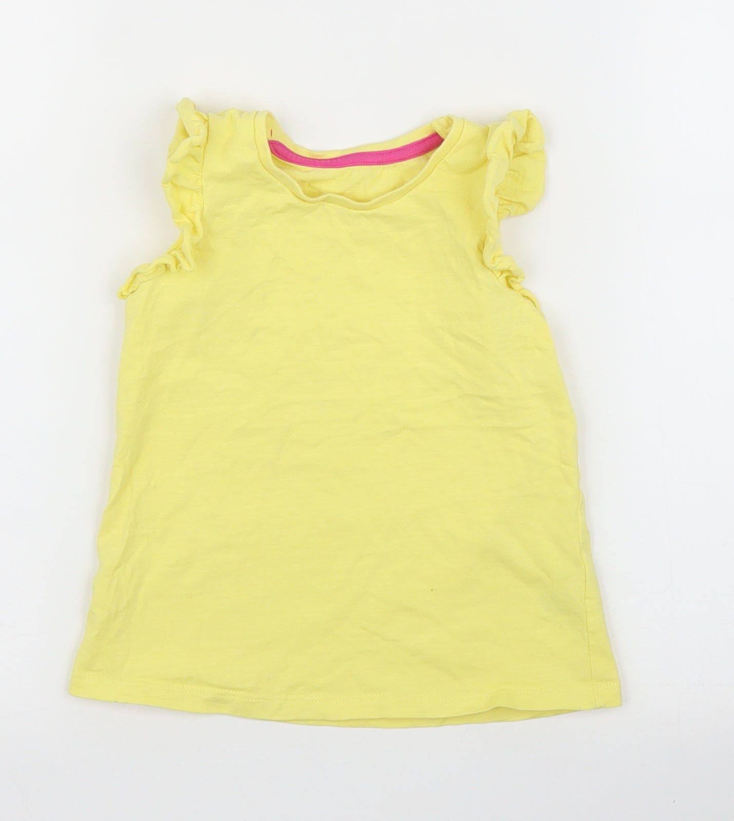 Matalan Girls Yellow   Basic T-Shirt Size 2 Years