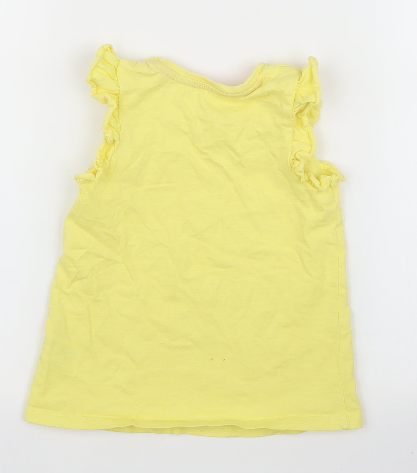 Matalan Girls Yellow   Basic T-Shirt Size 2 Years