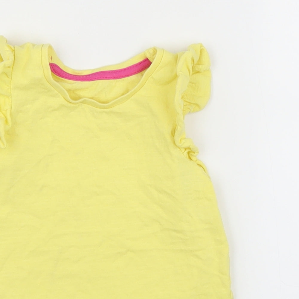 Matalan Girls Yellow   Basic T-Shirt Size 2 Years