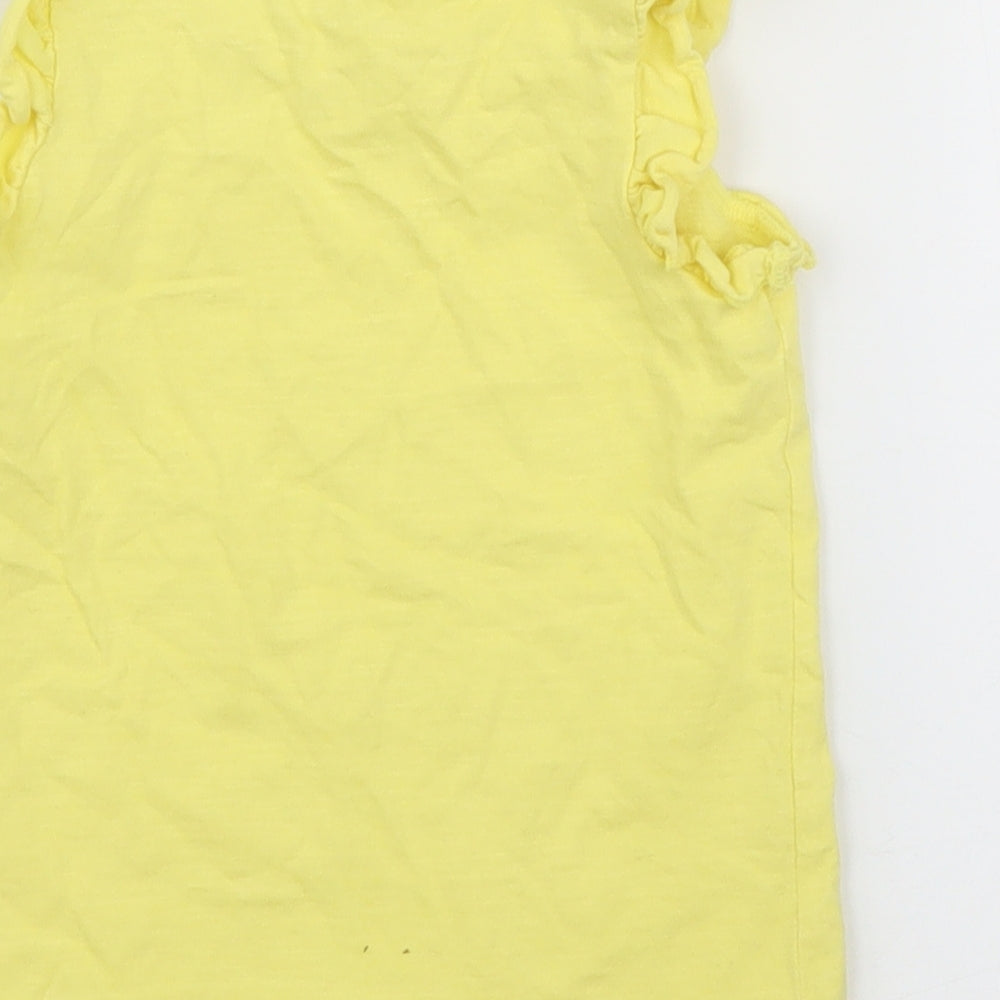 Matalan Girls Yellow   Basic T-Shirt Size 2 Years
