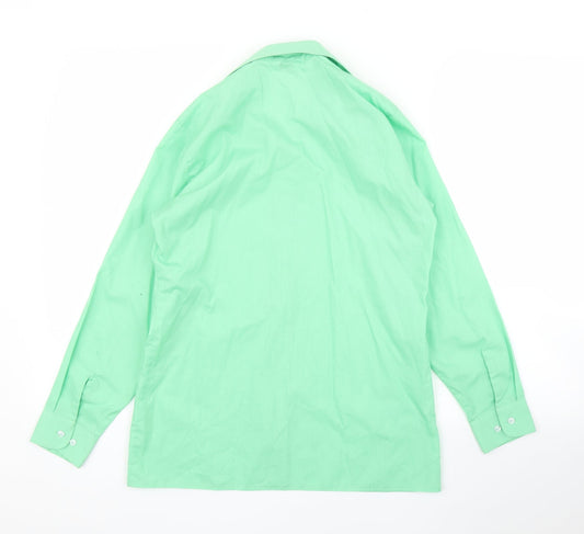 TruTex Womens Green   Basic Button-Up Size M