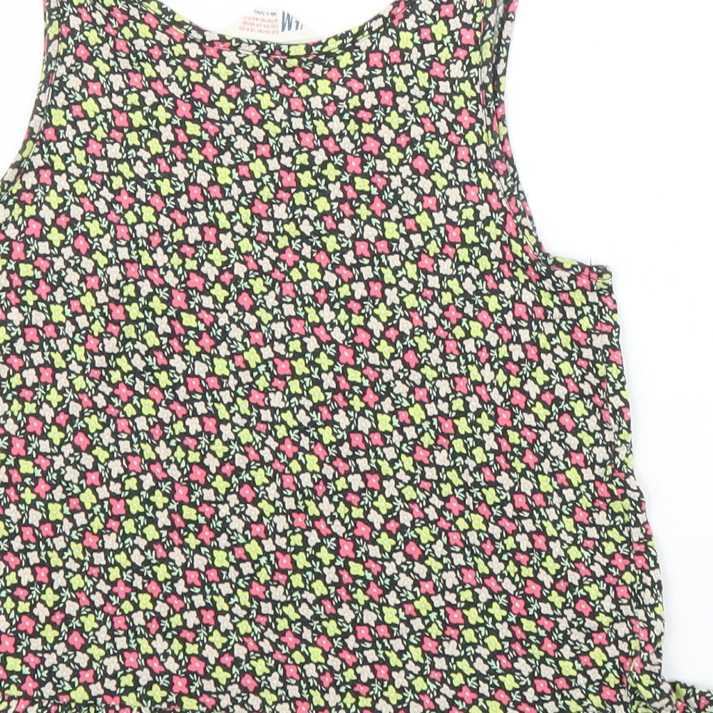 H&M Girls Pink Floral  Basic Tank Size 9 Years