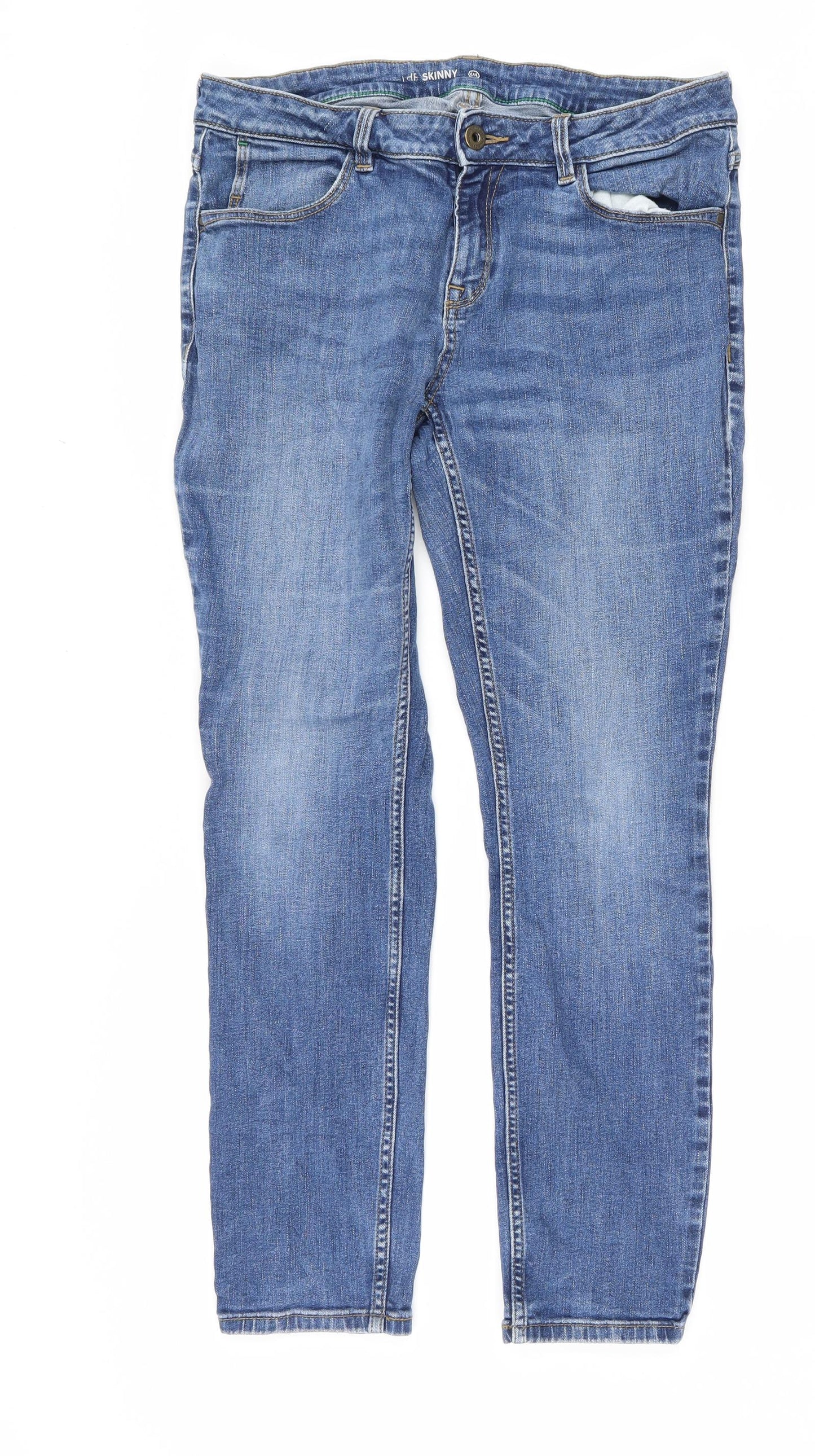 Preworn Womens Blue   Straight Jeans Size 34 L28 in