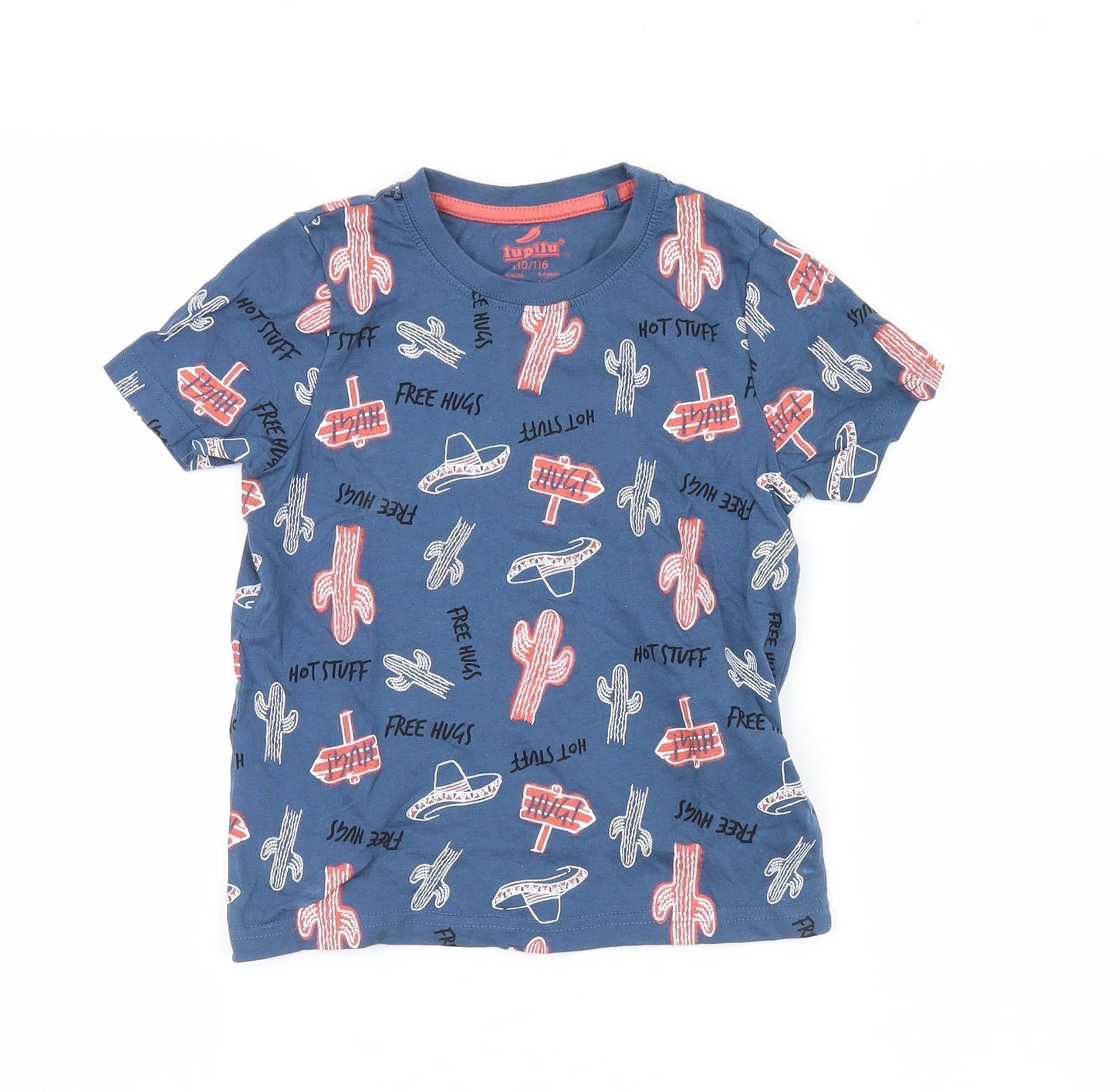 IUPILU Boys Blue   Basic T-Shirt Size 5-6 Years