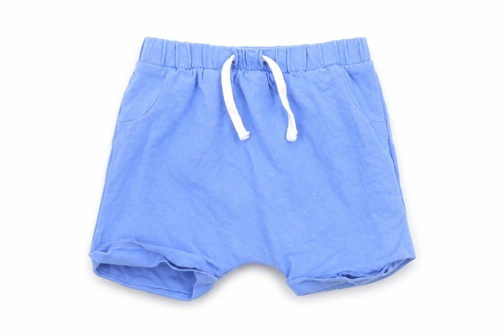 Front view of Matalan Baby Blue Cropped Trousers, size 6-9, Months