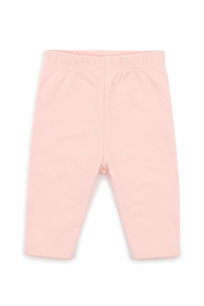 Front view of George girls’ pink jogger leggings, size 3-6, months