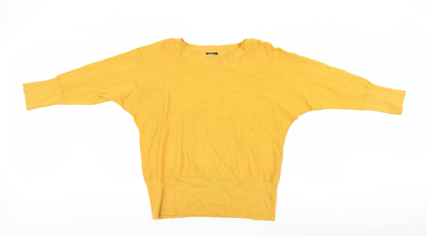 Roman Womens Yellow   Pullover Jumper Size 18