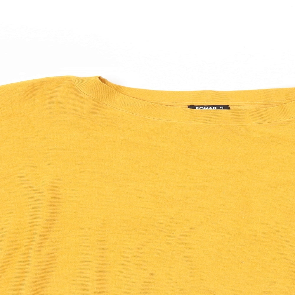 Roman Womens Yellow   Pullover Jumper Size 18