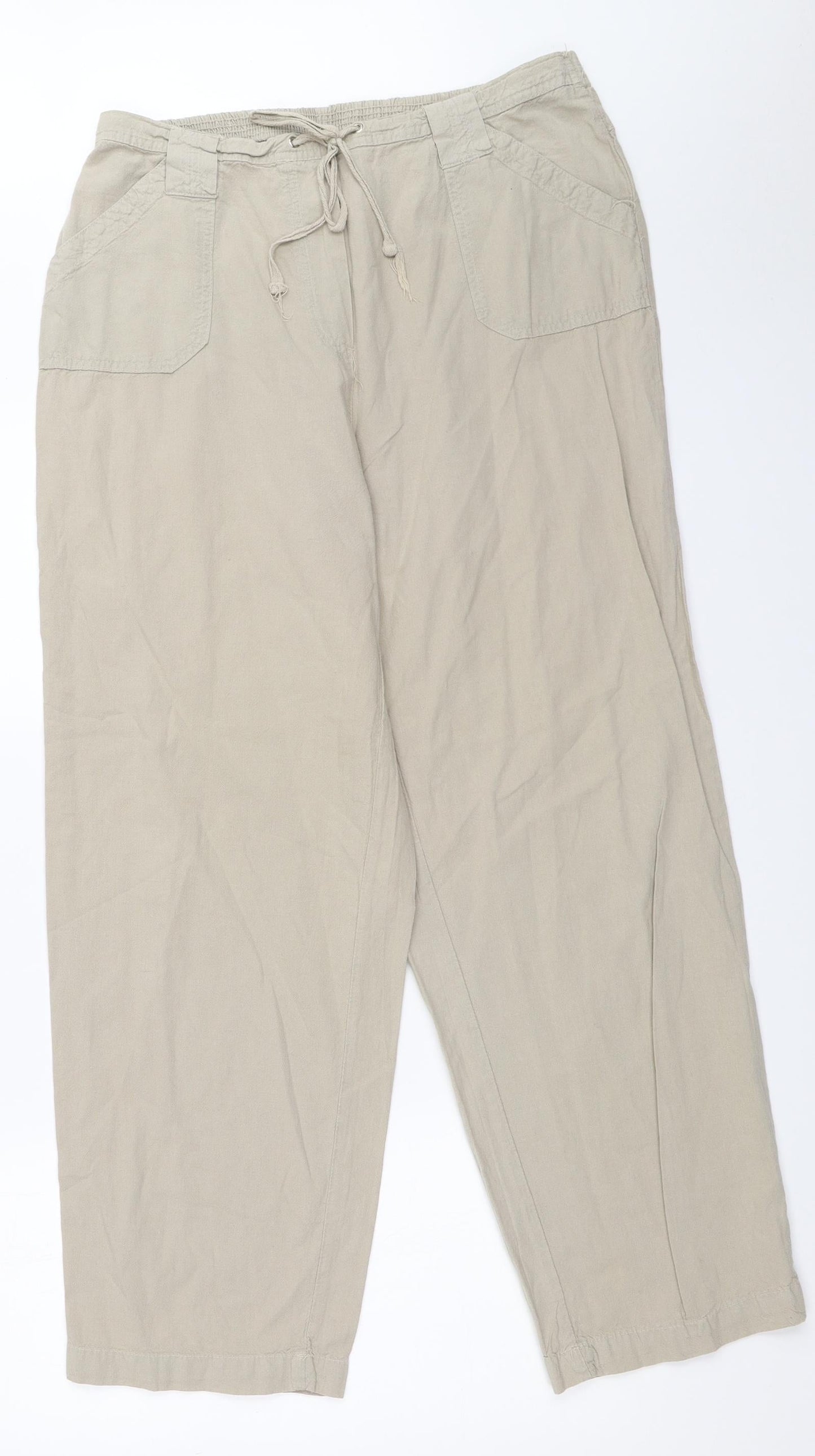 Preworn Womens Beige   Trousers  Size 31 in L28 in