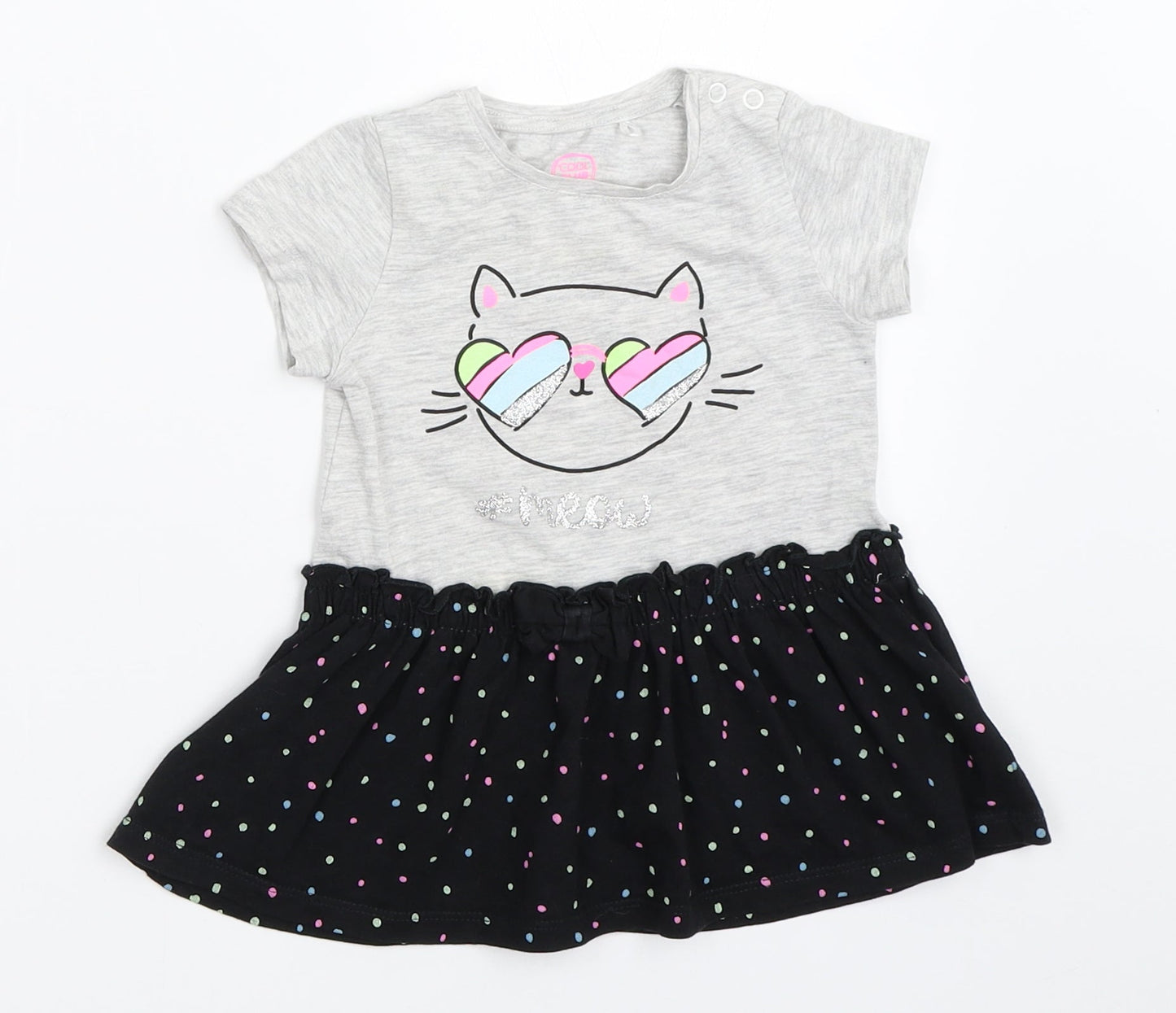 Cool Club Girls Grey   Fit & Flare  Size 9-12 Months