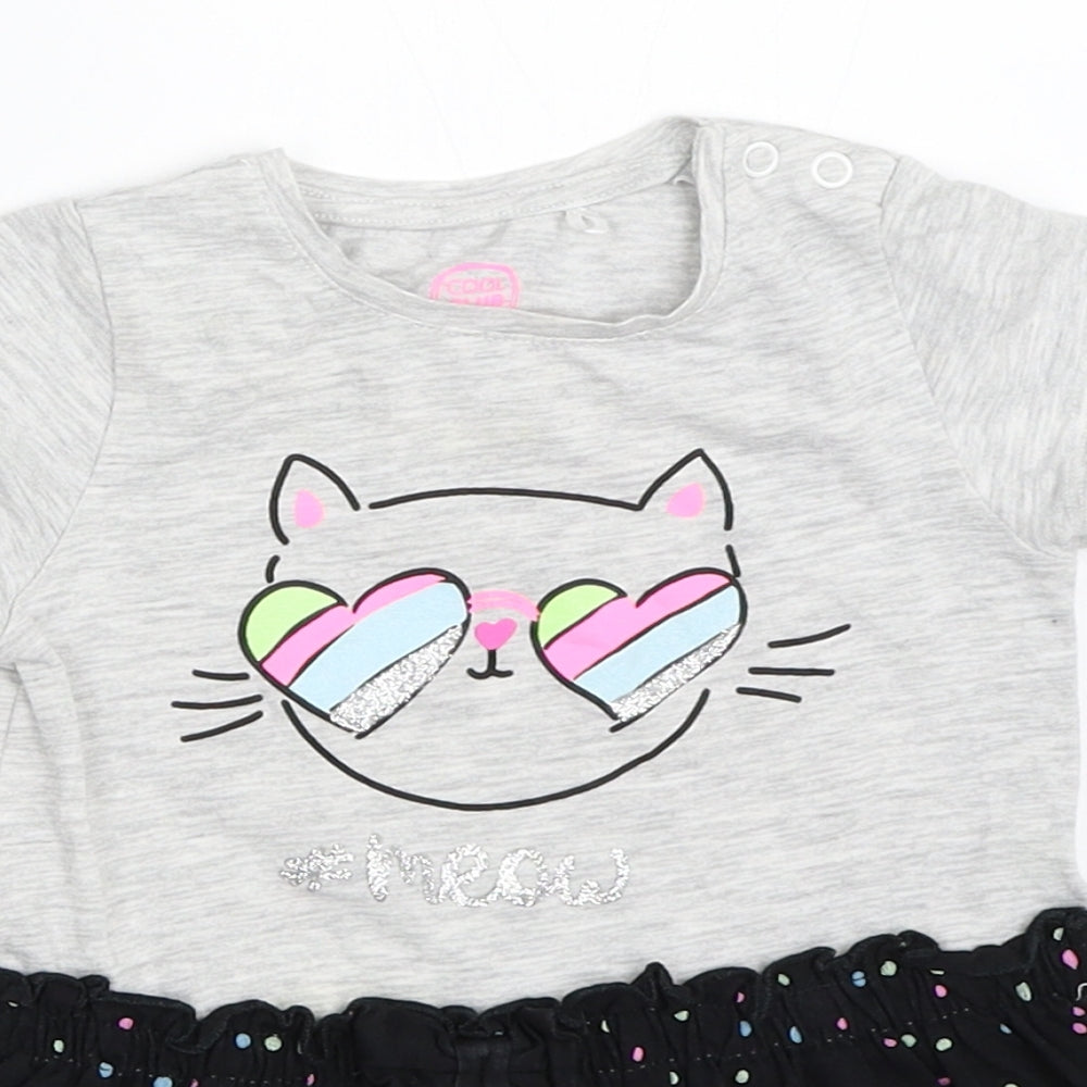 Cool Club Girls Grey   Fit & Flare  Size 9-12 Months