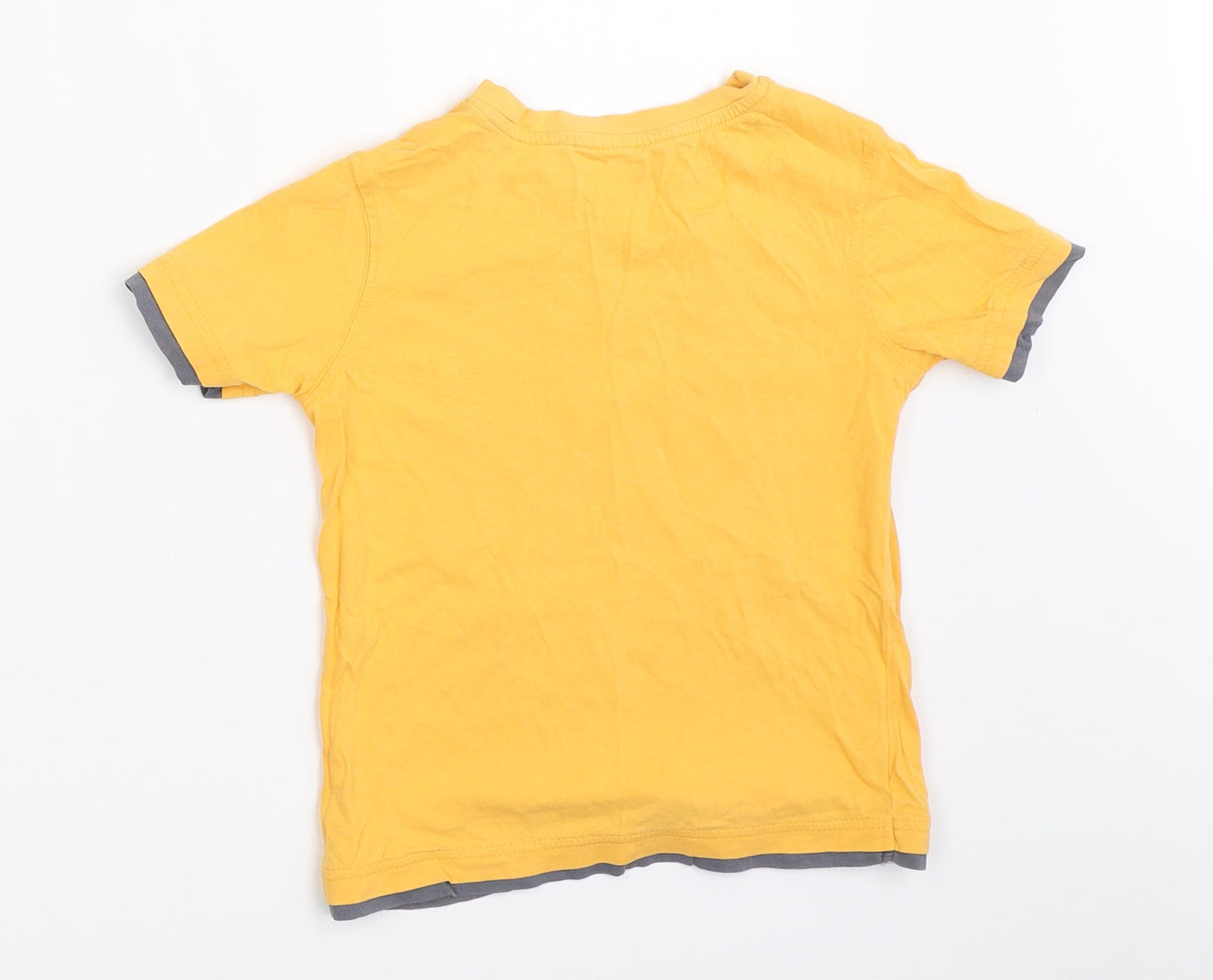 H&T Boys Yellow   Basic T-Shirt Size 5 Years