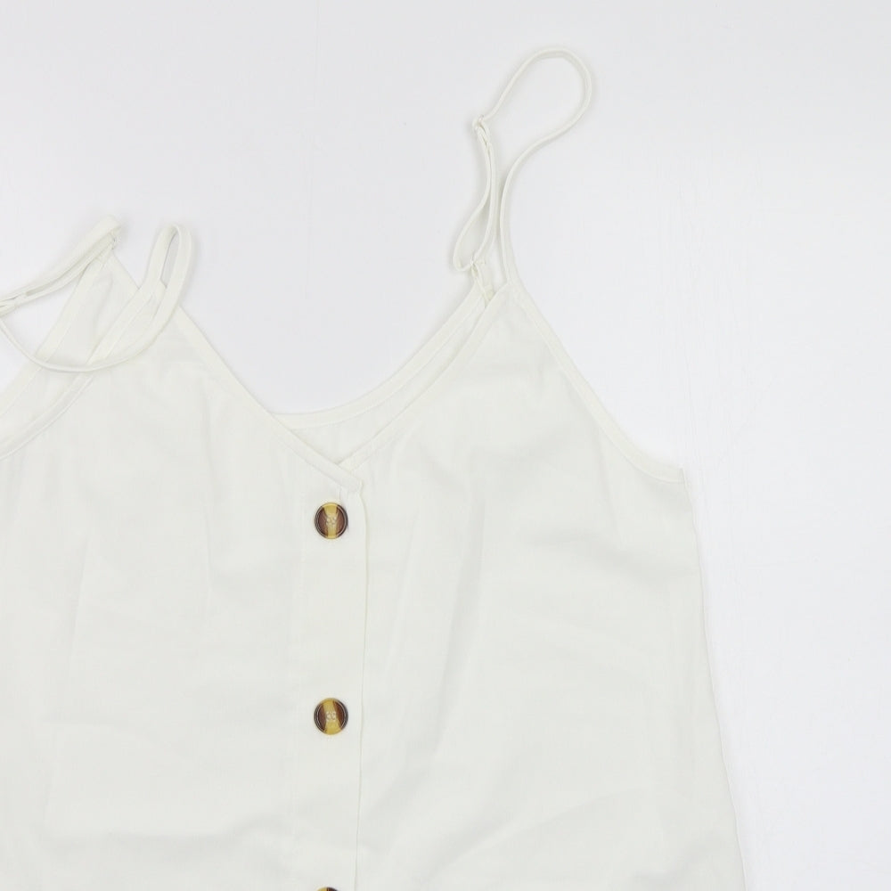 Preworn Womens White   Basic Tank Size XL