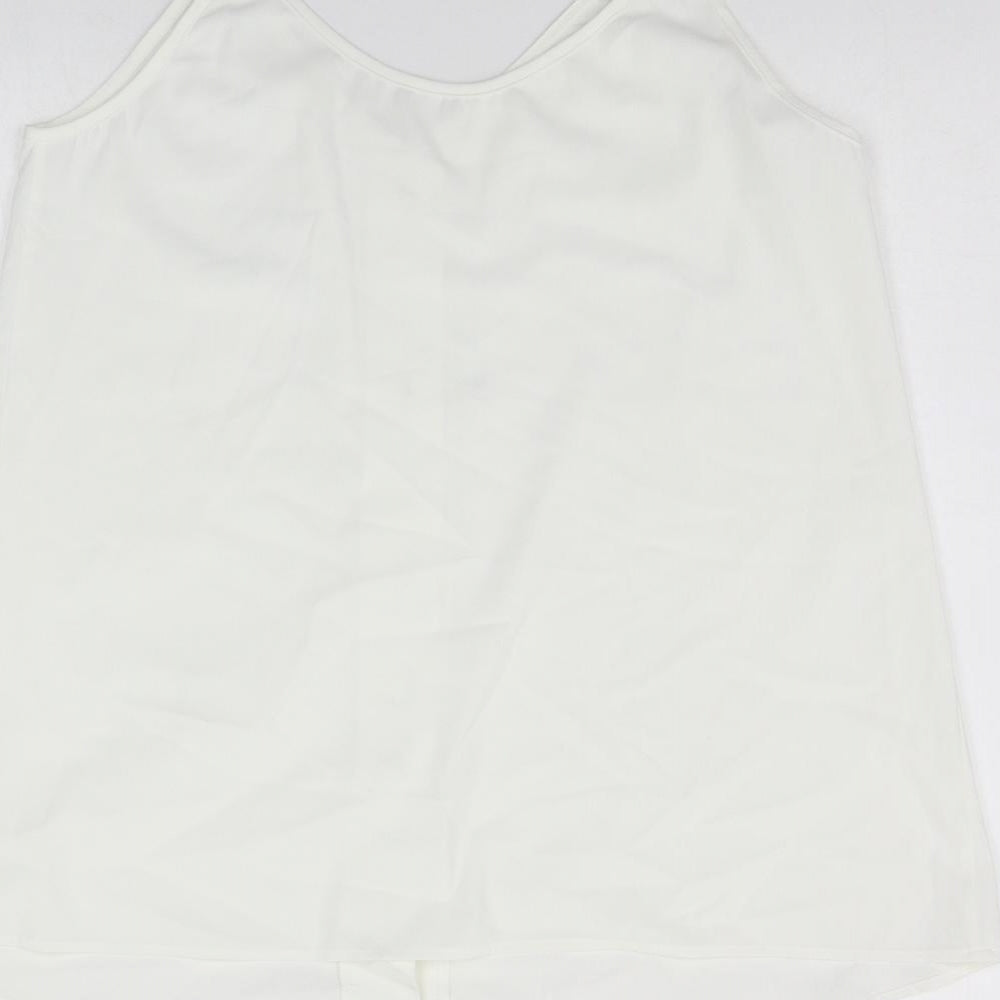 Preworn Womens White   Basic Tank Size XL