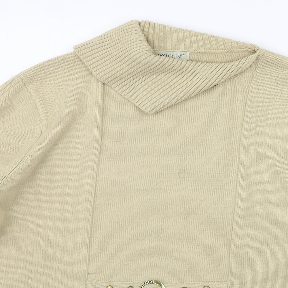 Fay Louise Womens Beige   Pullover Jumper Size L