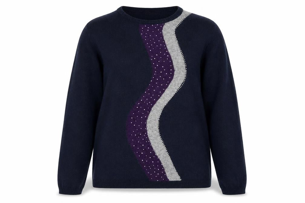 Womens UK M Regular Hepburn Blue Pullover
