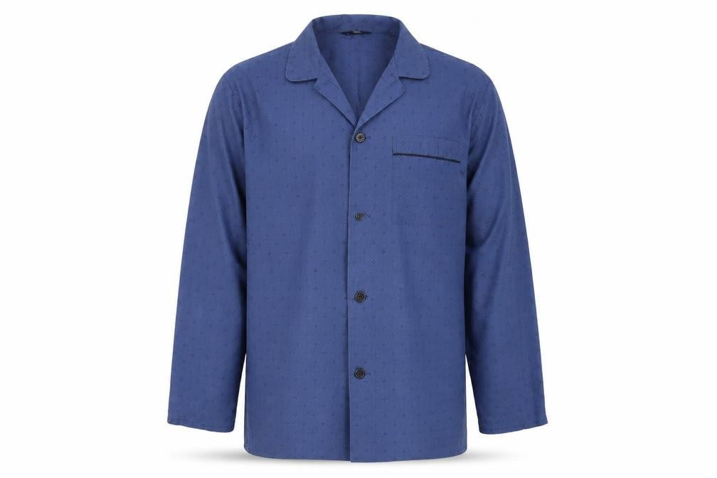 Marks and Spencer Mens Blue Geometric   Button-Up Size M