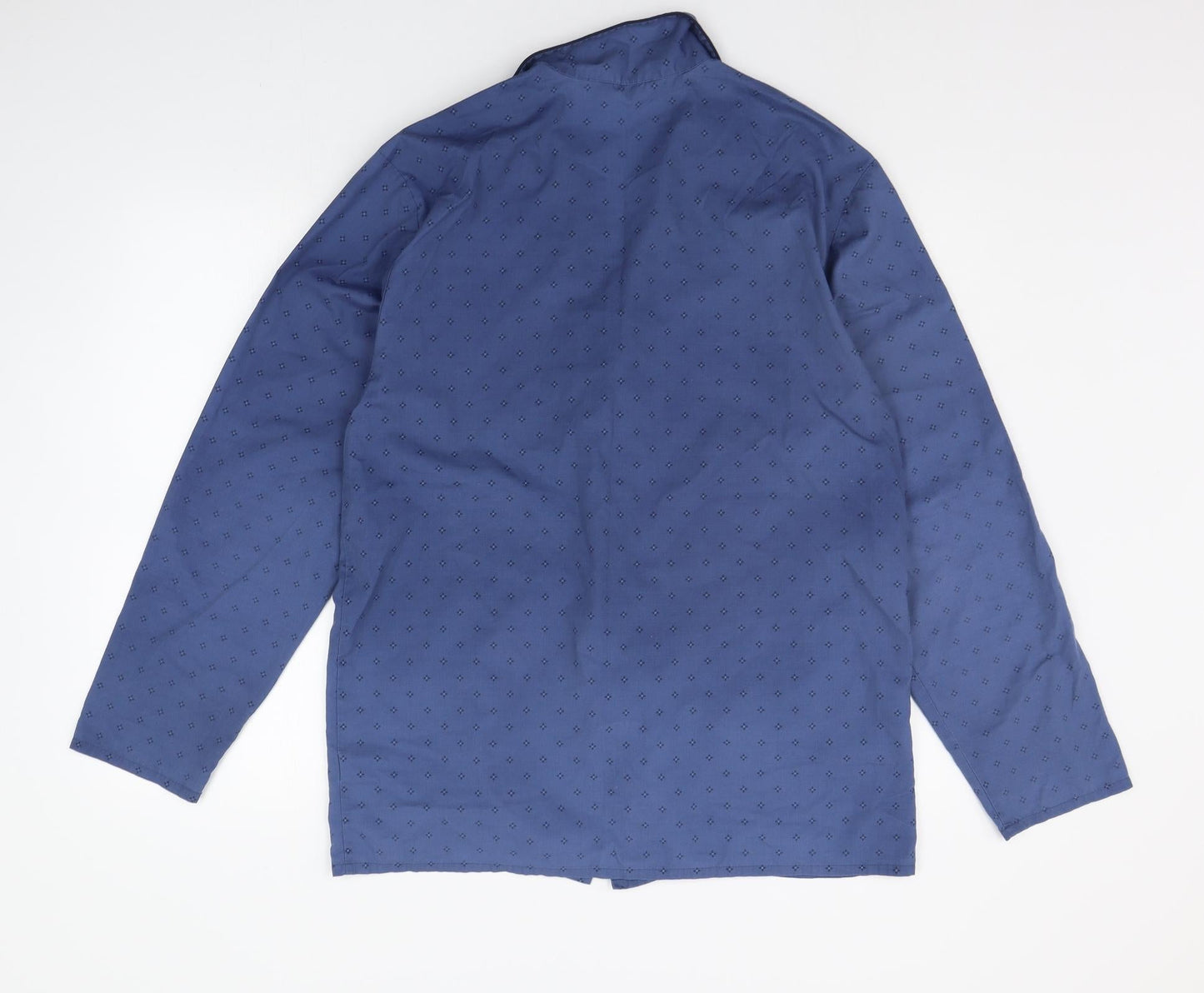 Marks and Spencer Mens Blue Geometric   Button-Up Size M