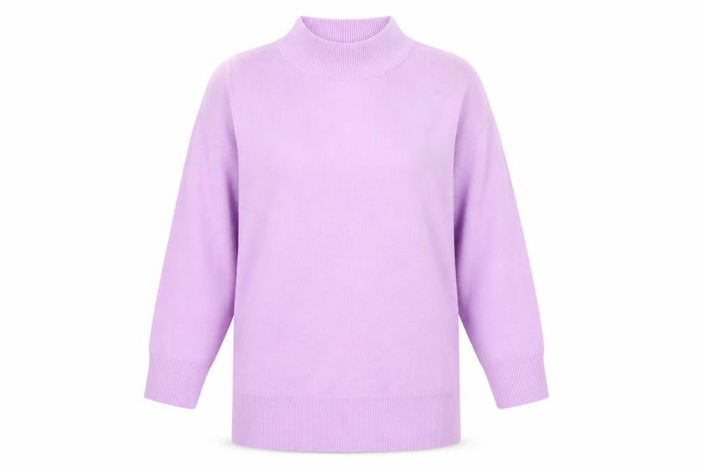 Front view of EA women’s purple jumper, size M