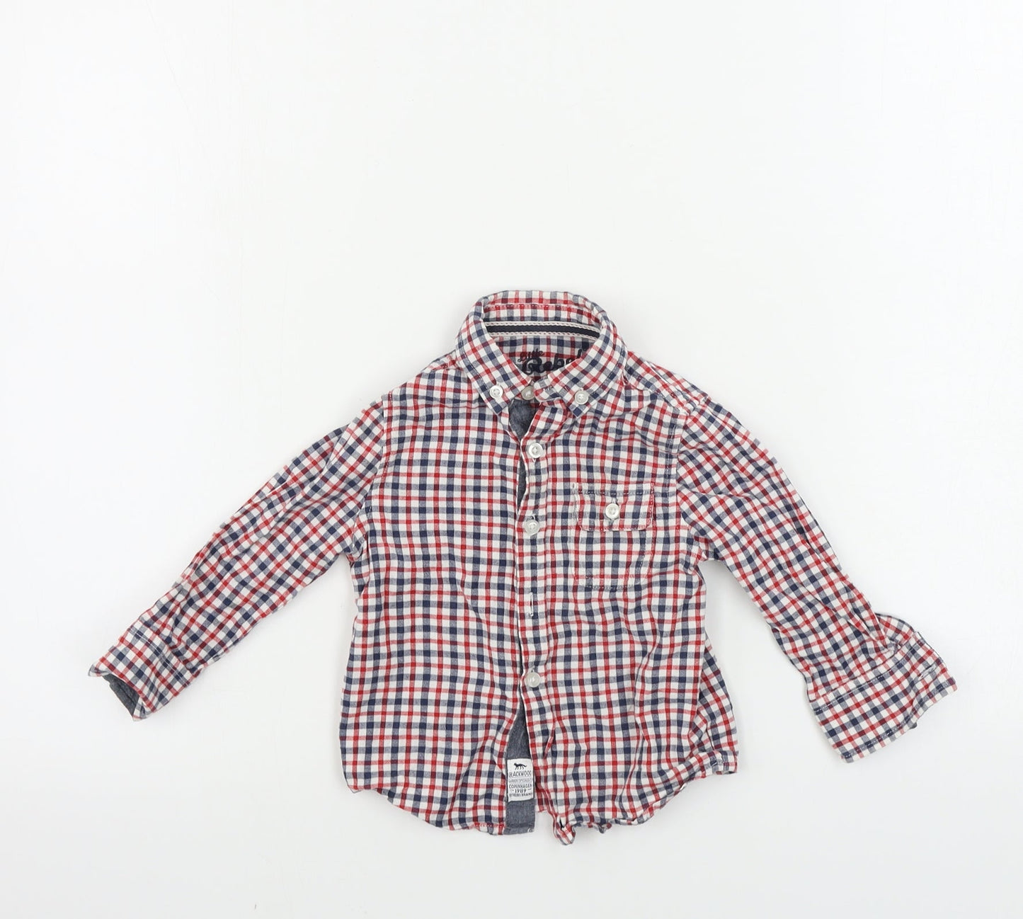 Primark  Boys Red Check  Basic Button-Up Size 12-18 Months
