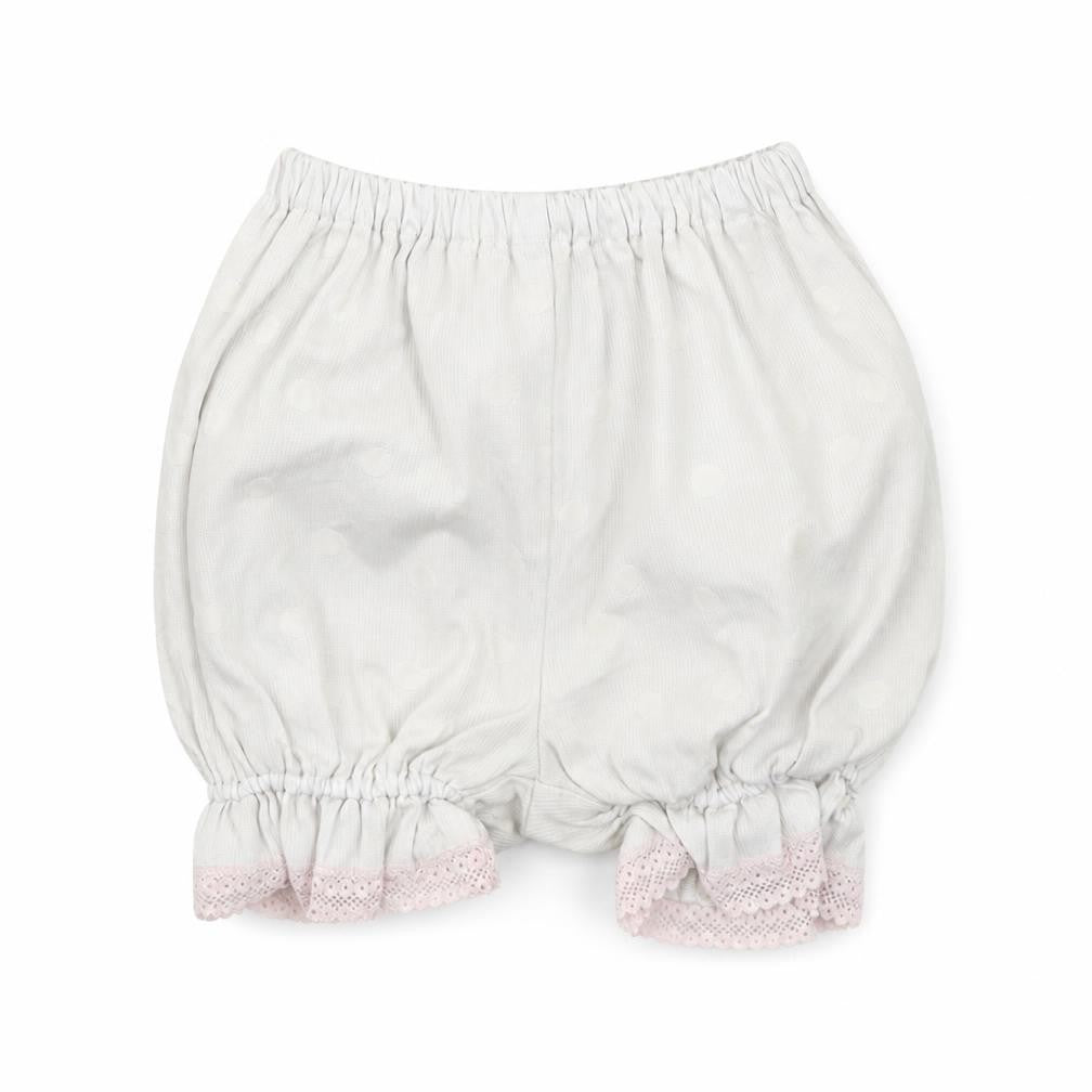 Preworn  Girls White Polka Dot  Cropped Trousers Size 3 Years