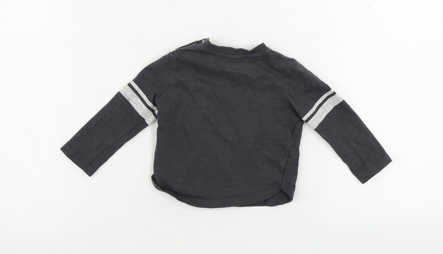 F&F  Boys Grey   Basic T-Shirt Size 3-6 Months
