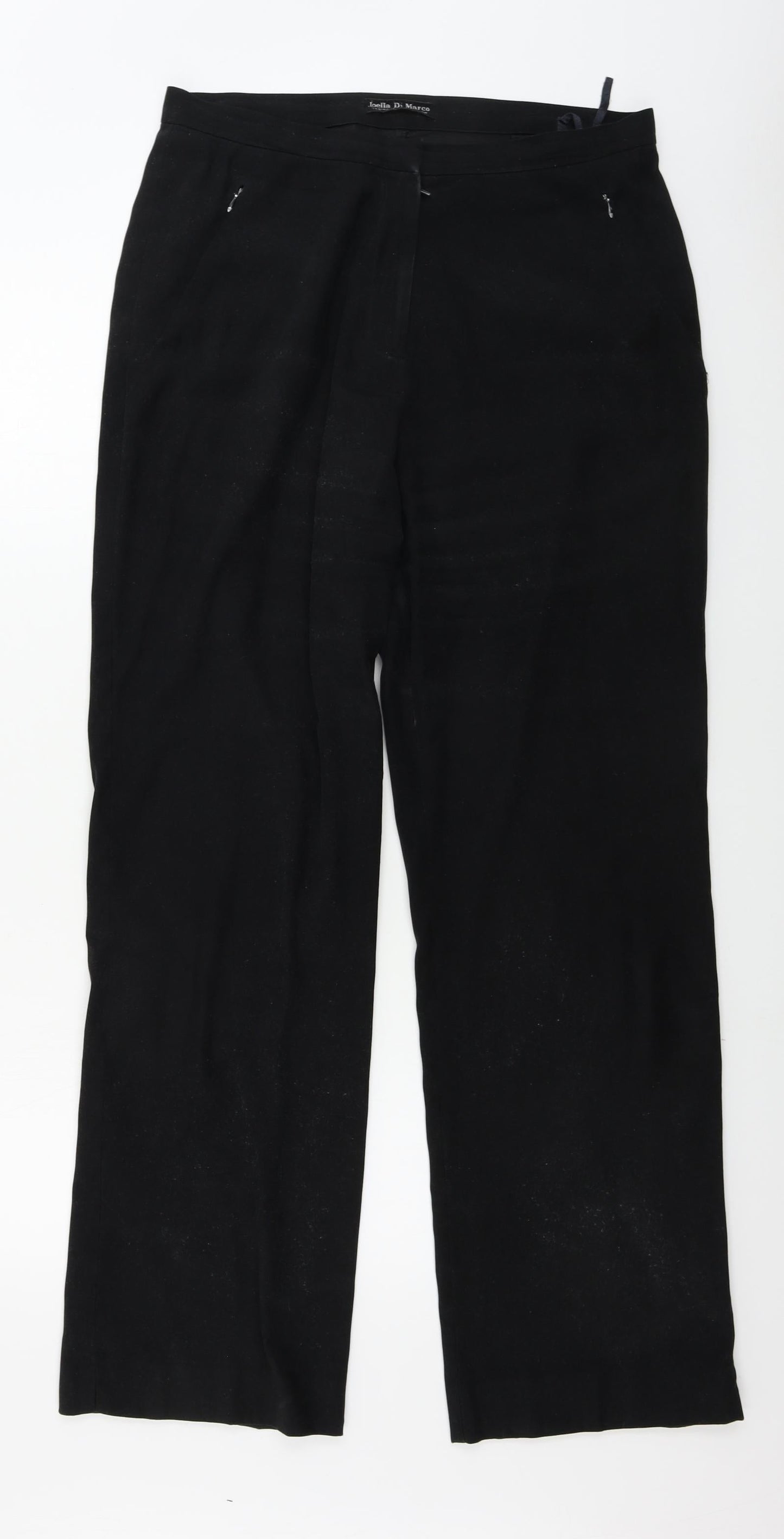 Joella Di Marco   Womens Black   Trousers  Size L L31 in