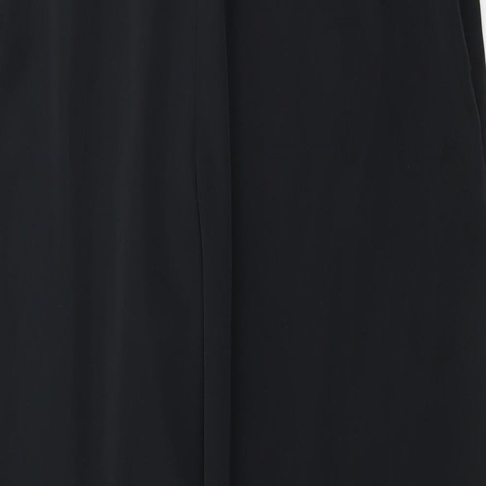 Marks and Spencer  Womens Black Paisley  Trousers  Size 12 L25 in