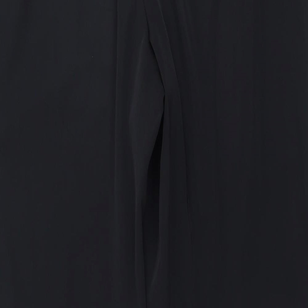 Marks and Spencer  Womens Black Paisley  Trousers  Size 12 L25 in
