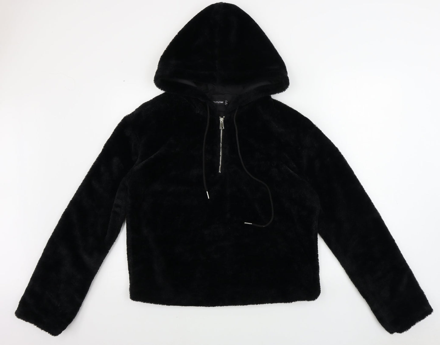 PRETTYLITTLETHING Womens Black   Henley Jumper Size 10