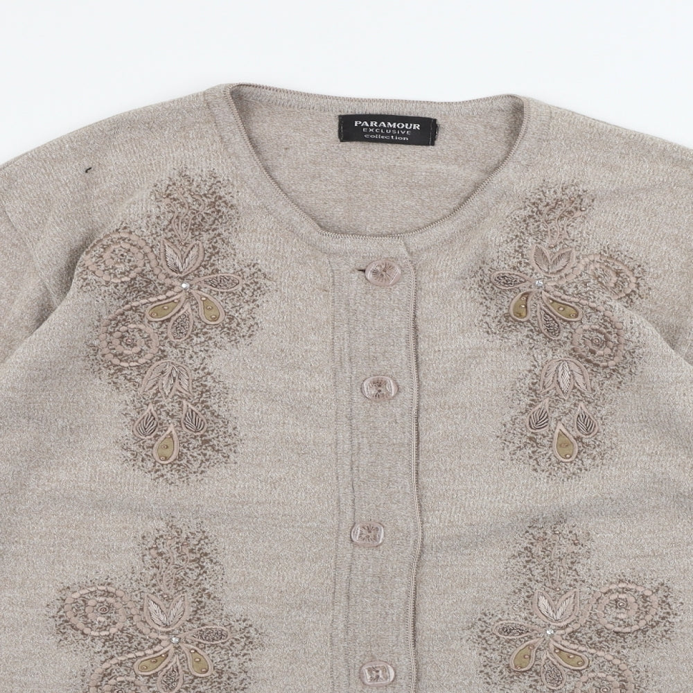 paramour   Womens Beige   Cardigan Jumper Size XL