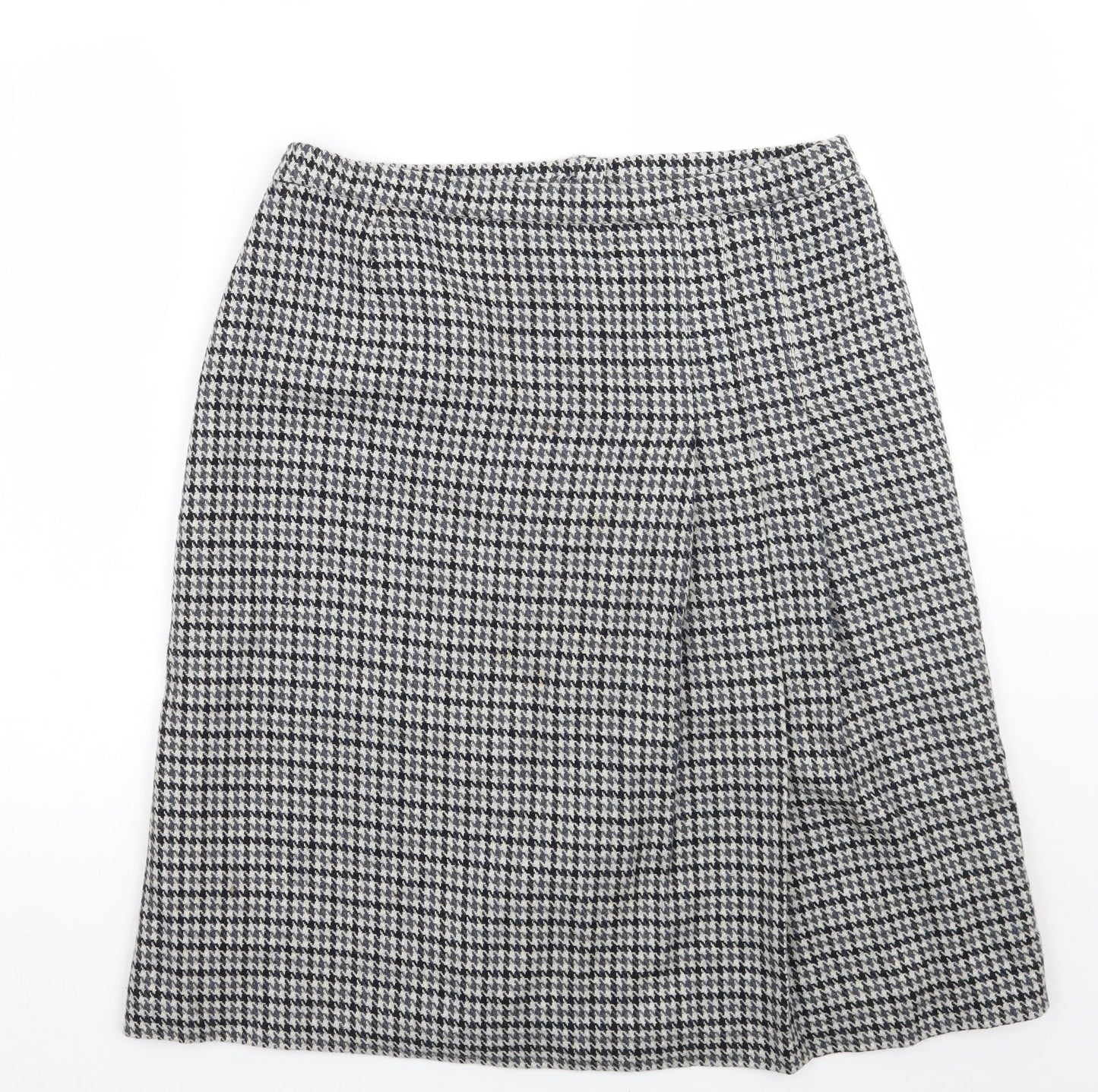 marjori  Womens Beige Check  A-Line Skirt Size 36