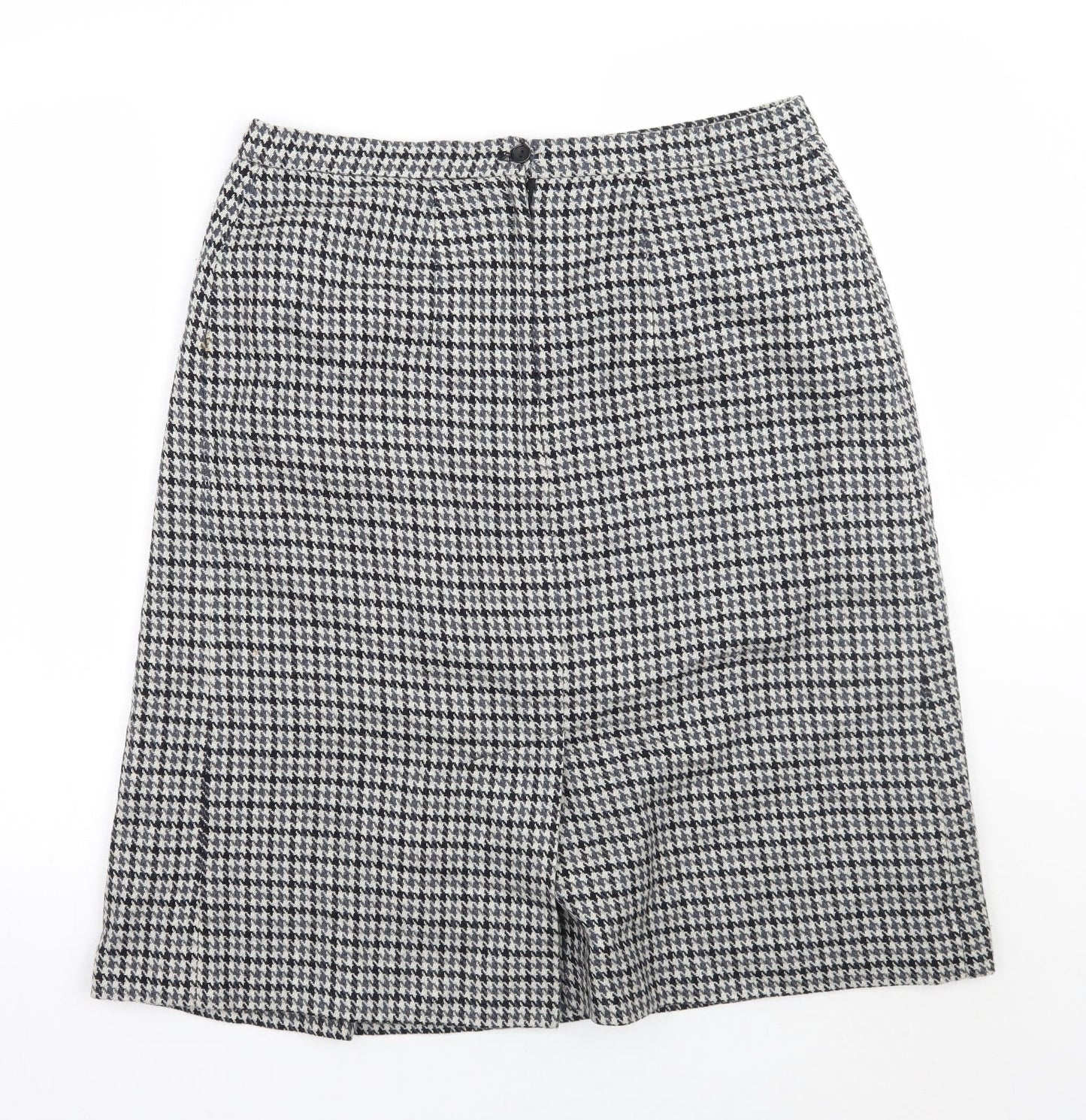 marjori  Womens Beige Check  A-Line Skirt Size 36