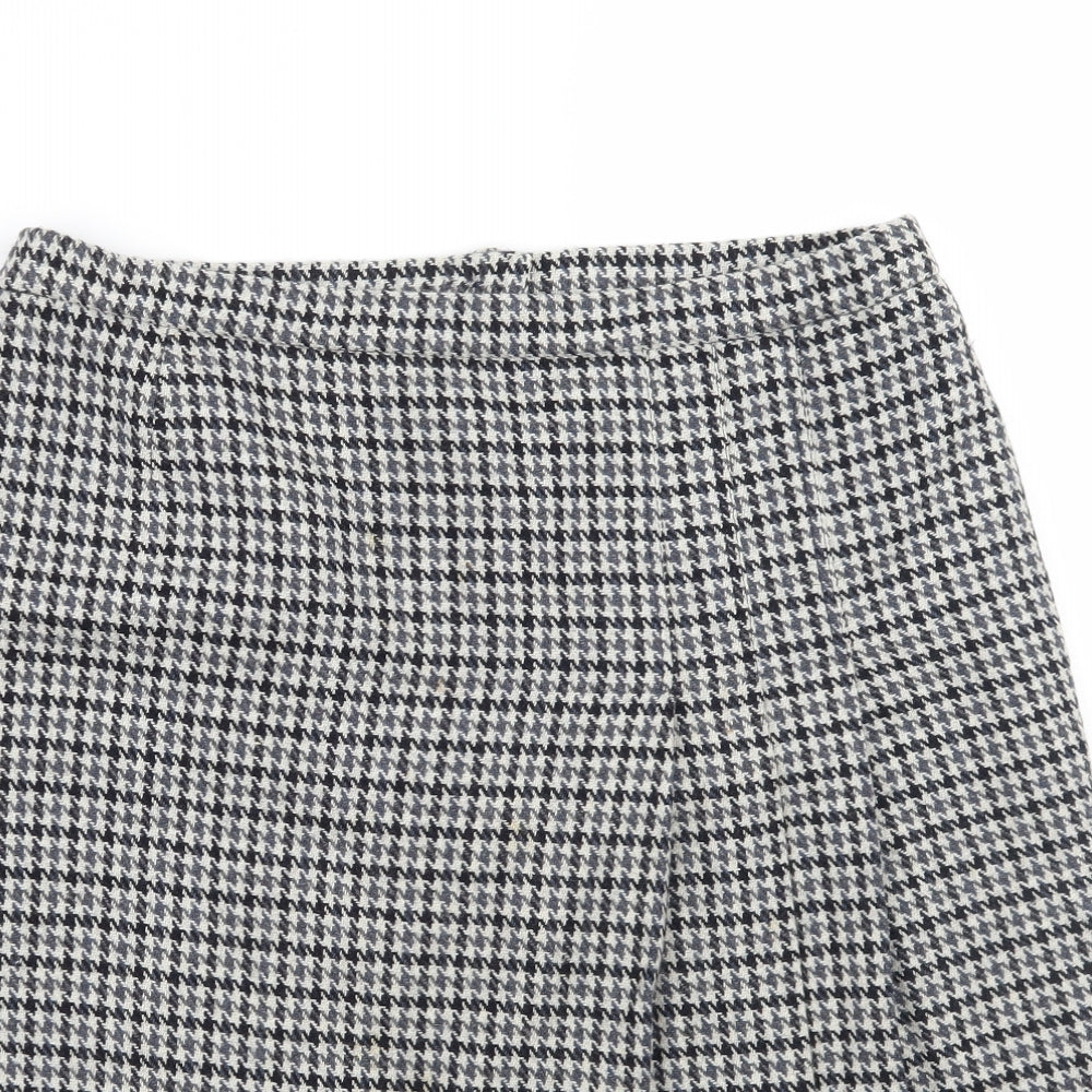 marjori  Womens Beige Check  A-Line Skirt Size 36