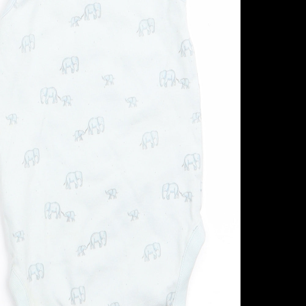 NEXT Boys Blue Animal Print  Romper One-Piece Size 9-12 Months  - Elephant Print