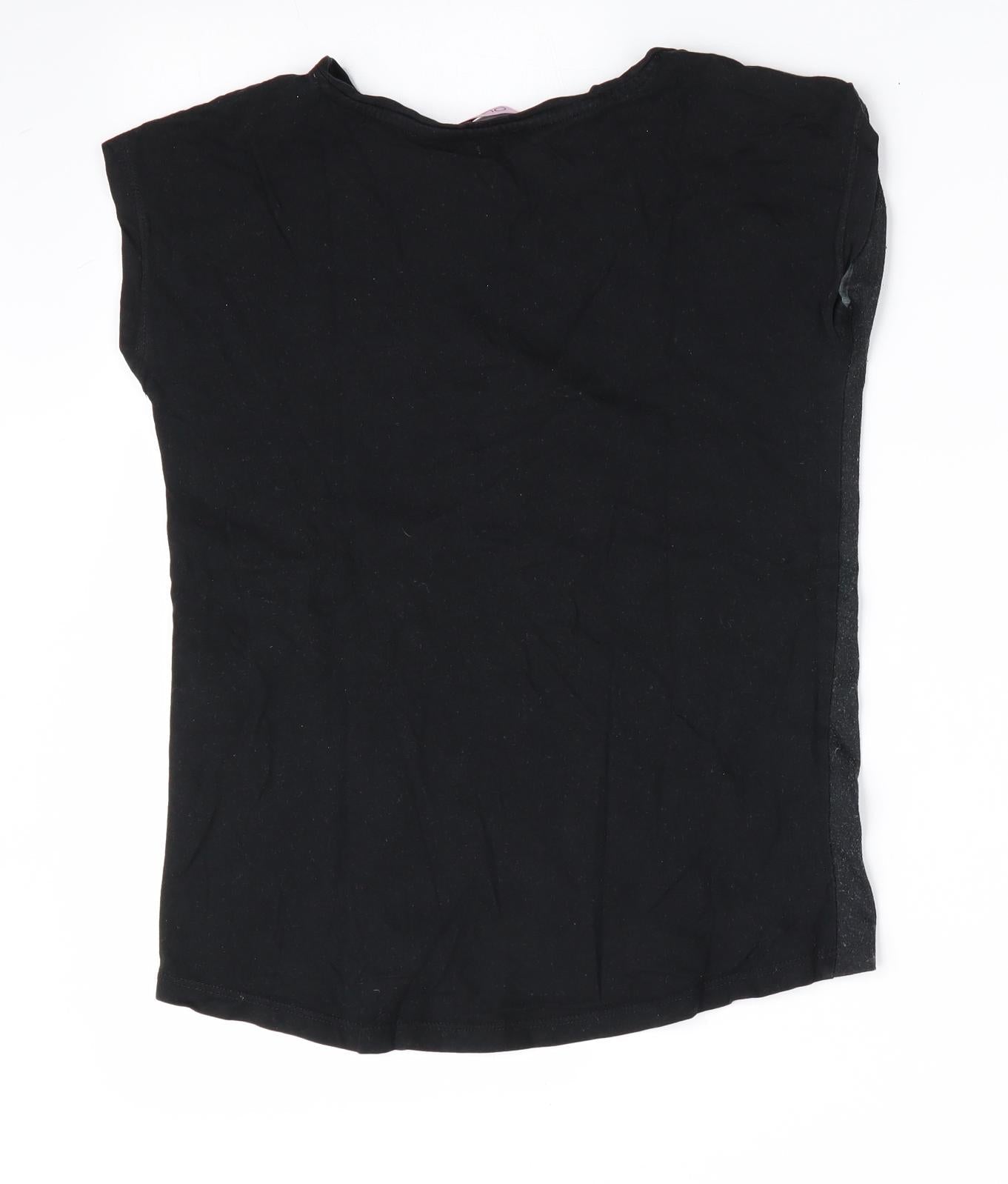 OVS Girls Black   Basic T-Shirt Size 8-9 Years  - Live Love