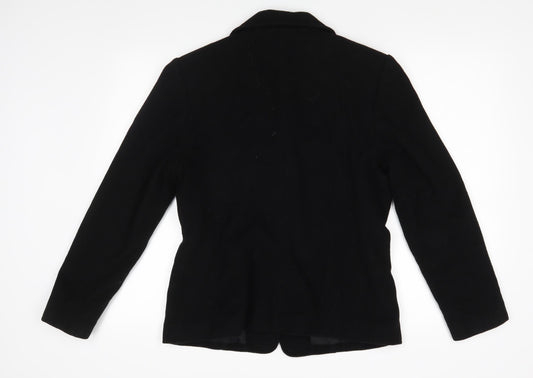 Preworn Womens Black   Pea Coat Blazer One Size